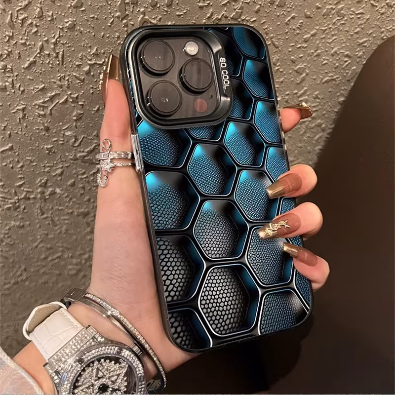 iPhone 16 Pro Max , 15 Pro Max, 14 Pro Max Silicone Fashionable 3D Design Phone Cover