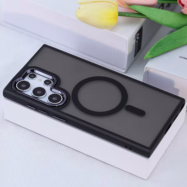 Luxury Matte Magnetic Case For Samsung Galaxy S25 Ultra, S24 Ultra With Magsafe Wireless Charging Shockproof