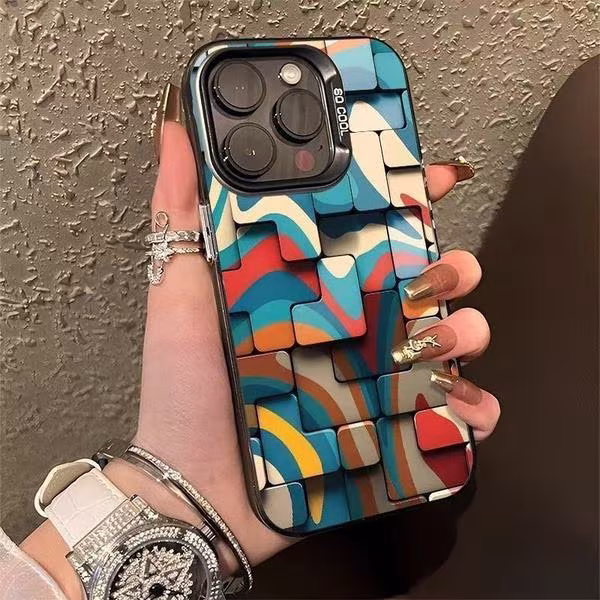 iPhone 16 Pro Max , 15 Pro Max, 14 Pro Max Silicone Fashionable 3D Design Phone Cover